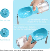 Dog Water Bottle with Food Container, Travel Puppy Water Bowl, Portable Pet Dispenser, Cat Walking and Hiking Dog Gift