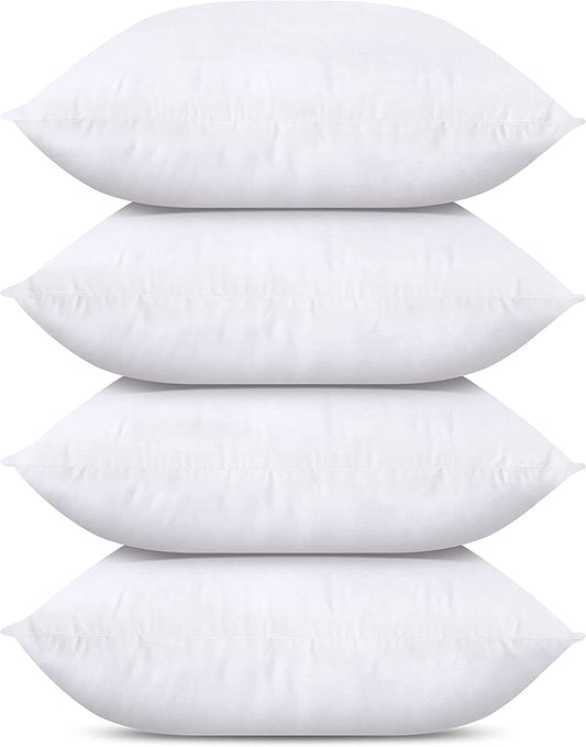 Utopia Bedding Throw Pillows (Set of 4, White), 20 X 20 Inches Pillows for Sofa, Bed and Couch Decorative Stuffer Pillow