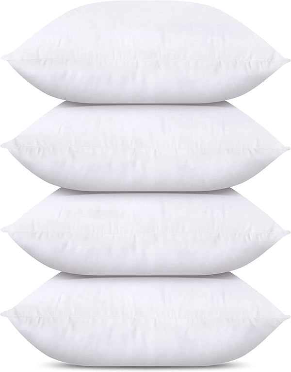 Utopia Bedding Throw Pillows (Set of 4, White), 20 X 20 Inches Pillows for Sofa, Bed and Couch Decorative Stuffer Pillow