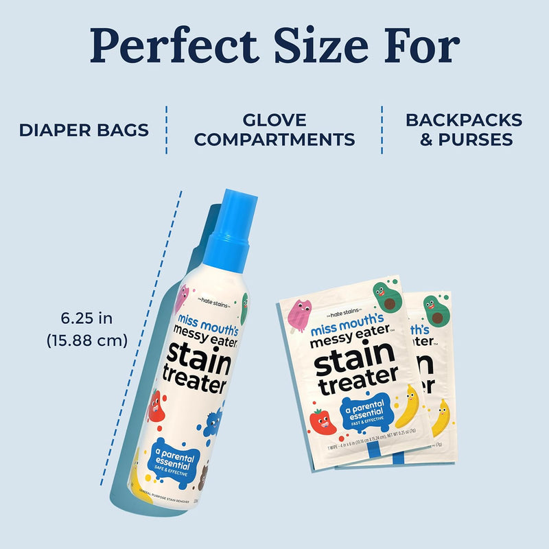 Miss Mouth'S Messy Eater Stain Treater Spray - 4Oz Stain Remover - Newborn & Baby Essentials - No Dry Cleaning Food, Grease, Coffee off Laundry, Underwear, Fabric