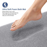OLANLY Thick Memory Foam Bath Mat Rug 30X20, Extra Soft Absorbent Bathroom Rugs, Quick Dry Bath Mats, Non-Slip, Machine Washable Carpet for Bathroom, Tub and Shower, Home Decor Accessories, Grey