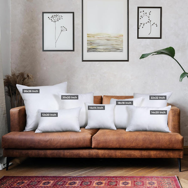 Utopia Bedding Throw Pillows (Set of 4, White), 20 X 20 Inches Pillows for Sofa, Bed and Couch Decorative Stuffer Pillow