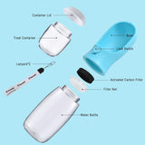Dog Water Bottle with Food Container, Travel Puppy Water Bowl, Portable Pet Dispenser, Cat Walking and Hiking Dog Gift