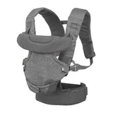 Infantino Flip 4-In-1 Convertible Baby Carrier, Adjustable, Ergonomic Babywearing, Registry Essential, Baby Carrier for Newborn to Toddler, Gray