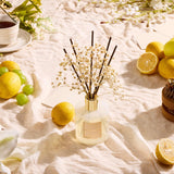 Cocorrína Reed Diffuser Set, 6.7 Oz Clean Linen Scented Diffuser with Sticks Home Fragrance Reed Diffuser for Bathroom Shelf Decor