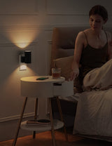 L LOHAS LED Night Light Plug In, Modern Night Lights Plug into Wall, Dusk to Dawn Sensor, Soft White 3000K, 0-100LM Adjustable Brightness, Dimmable Night Lights for Hallway Bedroom Stairway, 2 Pack