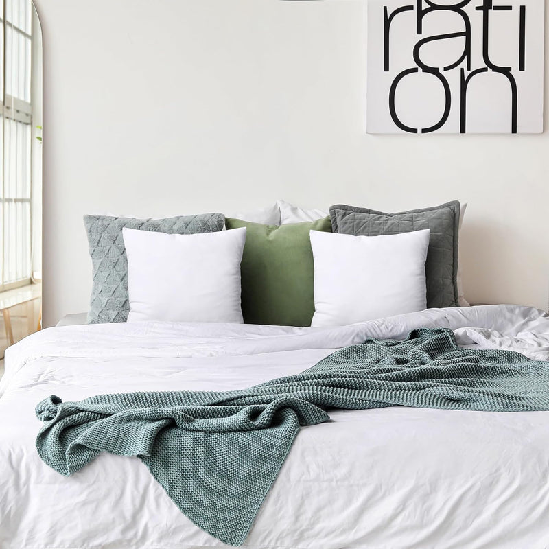 Utopia Bedding Throw Pillows Insert (Pack of 2, White) - 18 X 18 Inches Bed and Couch Pillows - Indoor Decorative Pillow