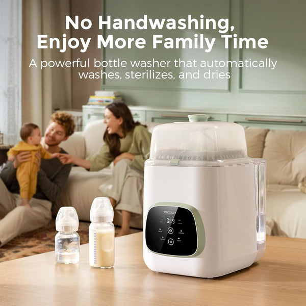Momcozy Kleanpal Pro Baby Bottle Washer, Sterilizer & Dryer - All-In-One Cleaning Machine for Bottles, Pump Parts & Baby Essentials - Time-Saving & Effortless Care