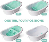 Frida Baby 4-In-1 Grow-With-Me Baby Bathtub, Baby Tub for Newborns to Toddler with Removable Bath Seat & Backrest for Bath Support in Tub