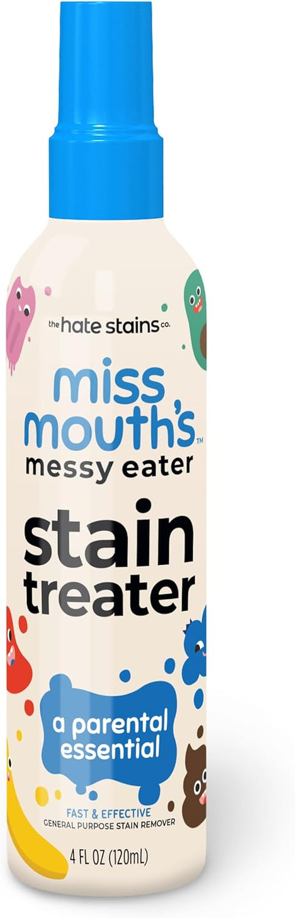 Miss Mouth'S Messy Eater Stain Treater Spray - 4Oz Stain Remover - Newborn & Baby Essentials - No Dry Cleaning Food, Grease, Coffee off Laundry, Underwear, Fabric
