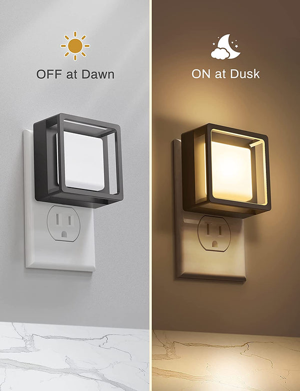 Doresshop LED Night Light, Night Lights Plug into Wall [2 Pack] with Dusk-To-Dawn Sensor, Dimmable Nightlights, Adjustable Brightness for Bathroom, Hallway, Bedroom,Kids Room,Stairway,Soft White