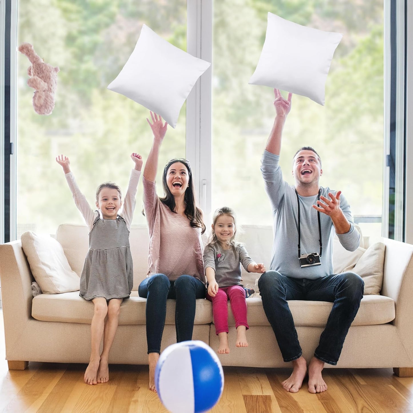 Utopia Bedding Throw Pillows Insert (Pack of 2, White) - 18 X 18 Inches Bed and Couch Pillows - Indoor Decorative Pillow