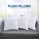 Utopia Bedding Throw Pillows (Set of 4, White), 20 X 20 Inches Pillows for Sofa, Bed and Couch Decorative Stuffer Pillow