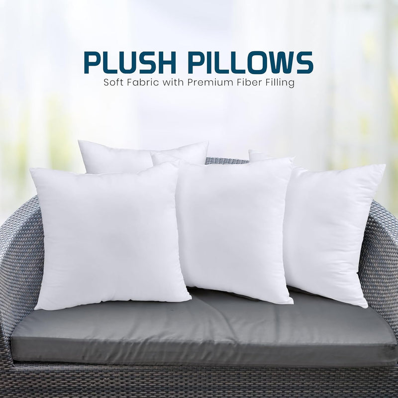 Utopia Bedding Throw Pillows (Set of 4, White), 20 X 20 Inches Pillows for Sofa, Bed and Couch Decorative Stuffer Pillow