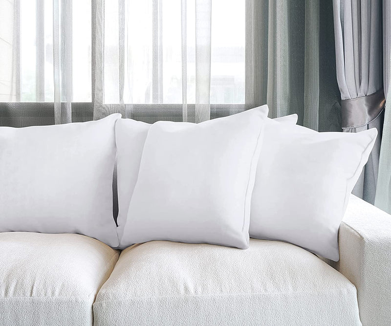 Utopia Bedding Throw Pillows (Set of 4, White), 20 X 20 Inches Pillows for Sofa, Bed and Couch Decorative Stuffer Pillow